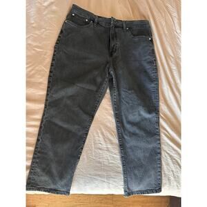 Madewell Perfect Vinatge High Rise Straight Leg Jeans Gray Wash Size 32 Petite